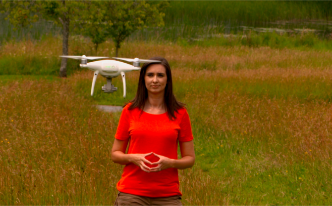 Aoibhinn with Drone